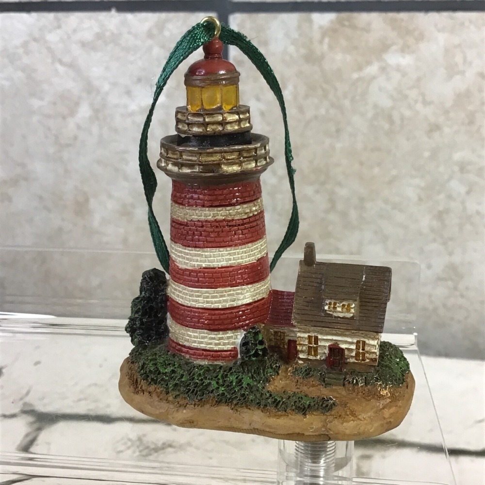Christmas Ornament Lighthouse Nautical Coastal Collectible Holiday Decor Vintage